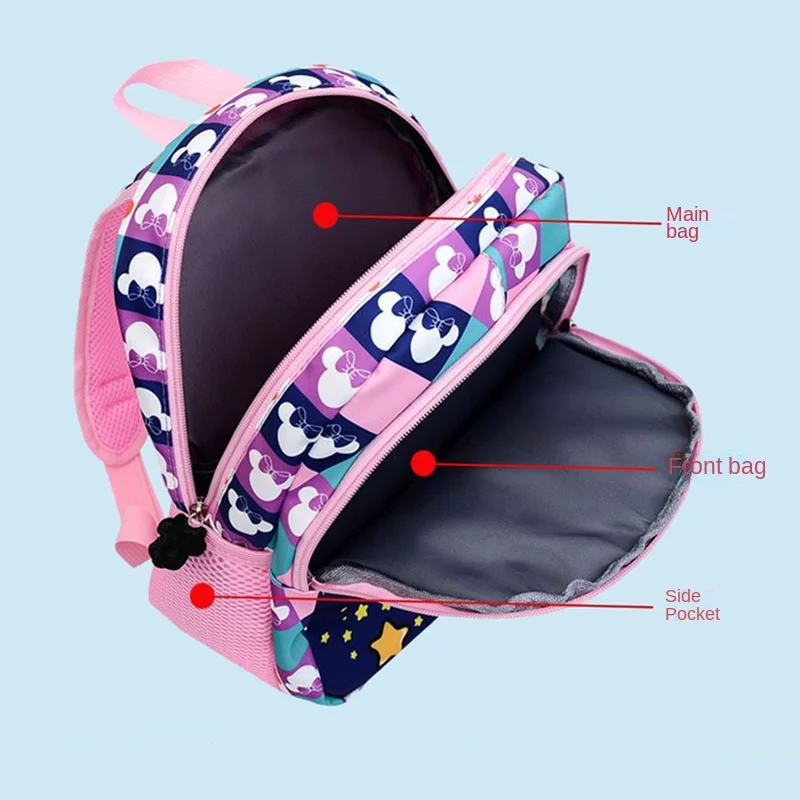Disney Minnie Schoolbag for Girls Kids Waterproof Durable Kindergarten Students Cute Backpack Free Delivery 2023 New