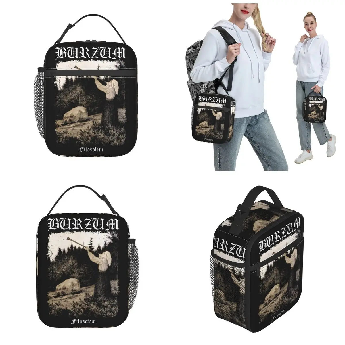 Теплоизолированная сумка для ланча Burzum Blow The Tube вместительный контейнер еды