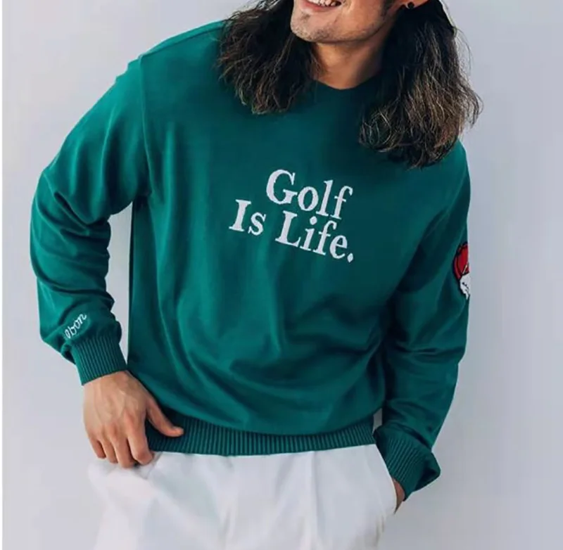 

Трикотажная одежда для гольфа, новинка 2022, женская одежда для гольфа, тонкий свитшот с круглым вырезом, теплая толстовка унисекс