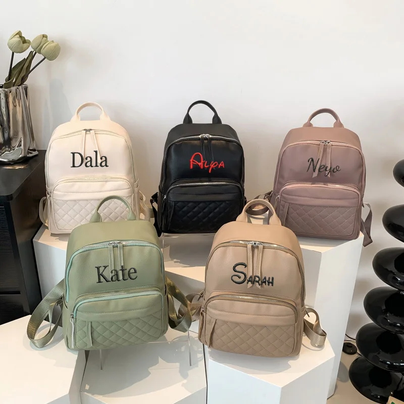 

Женский рюкзак с индивидуальной вышивкой, новая модная дорожная сумка, рюкзак для студентов