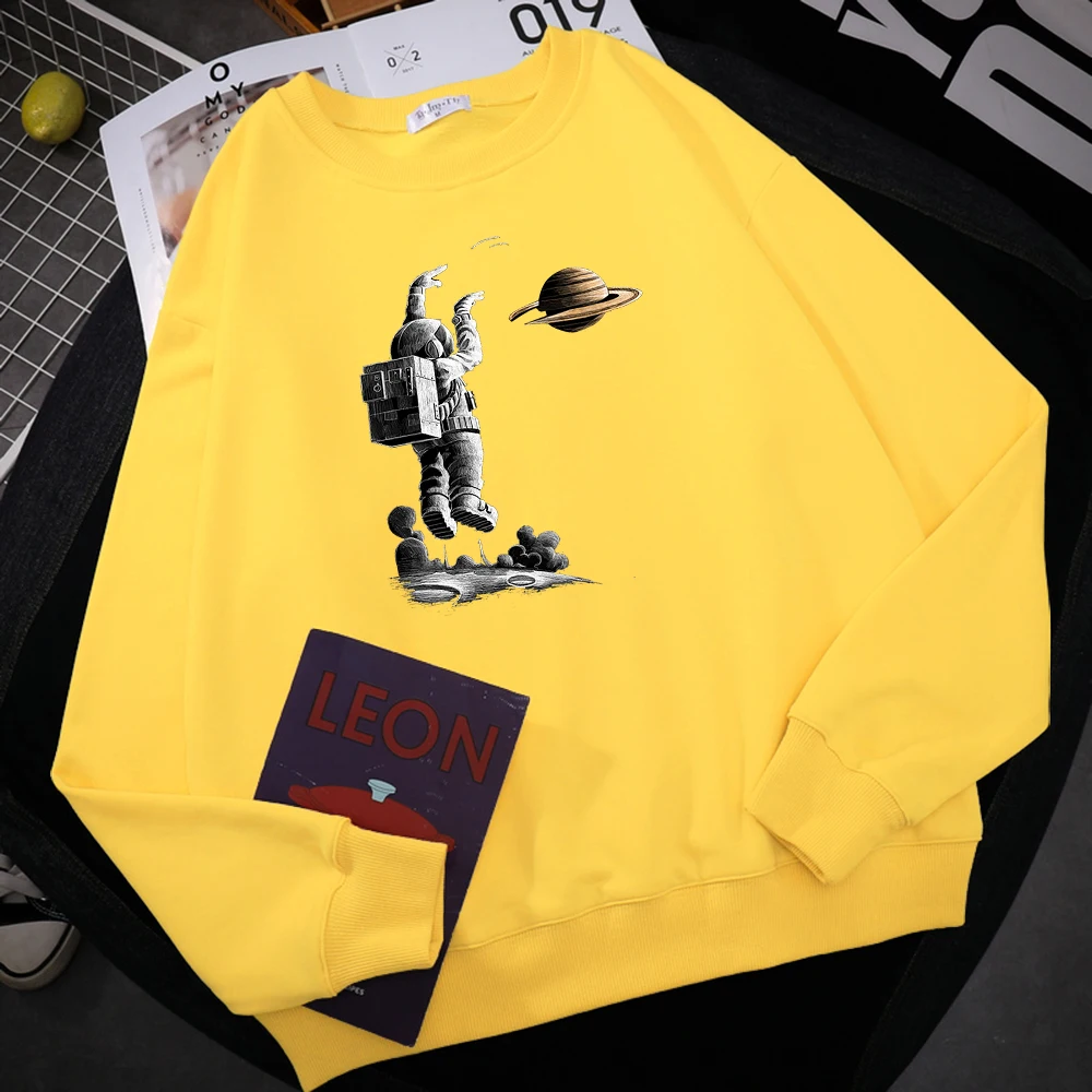 

Looking At Saturn Dunk Printing Male Hoodie Fashion High Quality Hoody Simple Casual Sweatshirt Autumn Loose Warm Streetwear