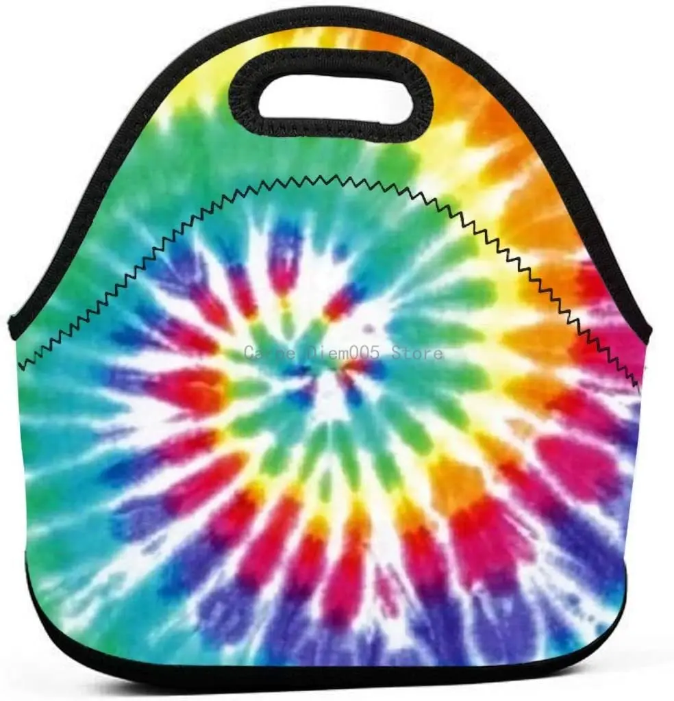 

Tie Dye Neoprene Lunch Bag Insulated Lunch Box Tote for Women Men Adult Kids Teens Boys Teenage Girls Toddler