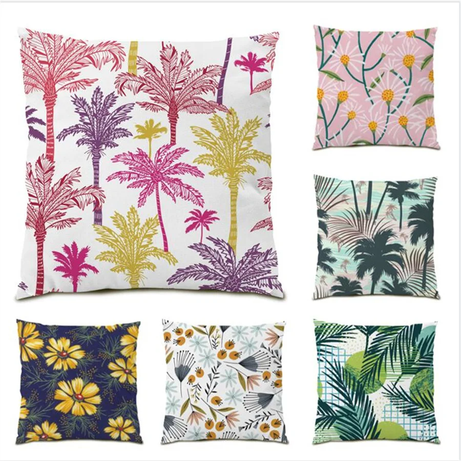 

Sofa Decorative Pillow Cases Leaf Pillowcase Ornamental Pillows for Living Room Velvet Home Decoration Floral Series Cover E0229