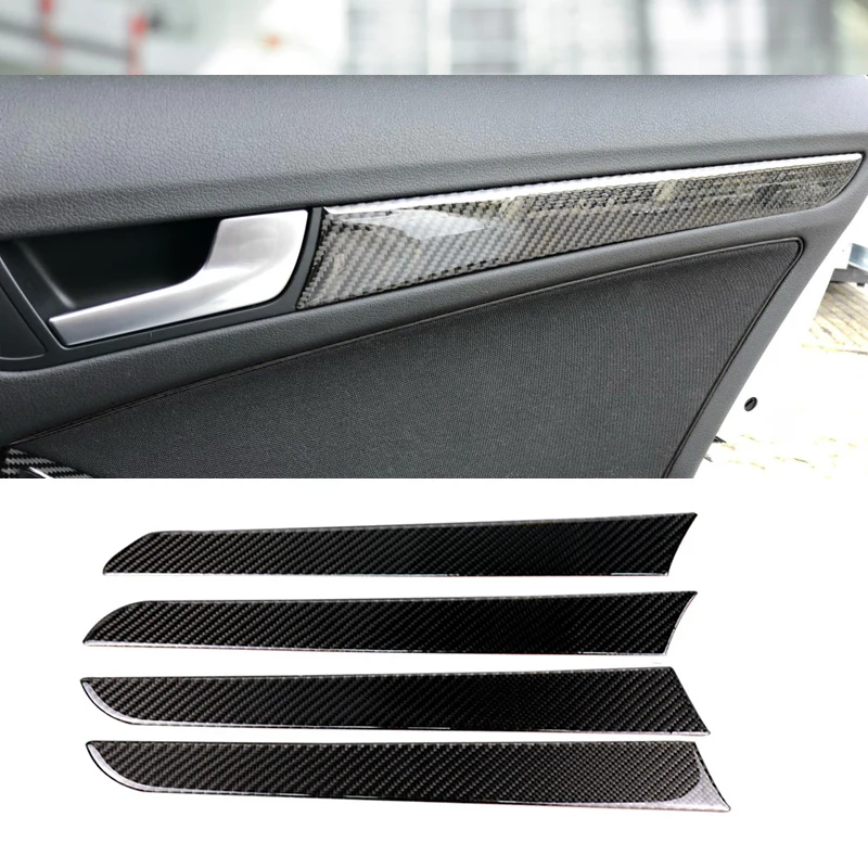 

For Audi A4 B8 A5 2010 2011 2012 2013 2014 2015 2016 Carbon Fiber Window Door Panel Trim Cover
