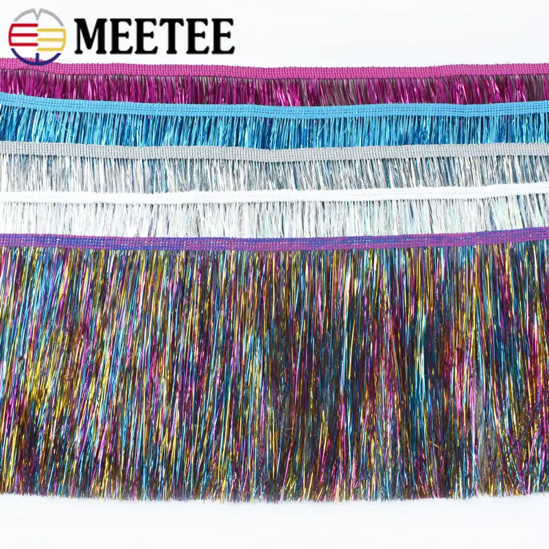 Яркие блестящие бахромы для танцевальных платьев, 2/4/10 м, 15 см