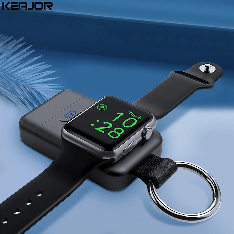 

Portable Wireless Charger For Apple Watch 1400mAh Power Bank For iWatch 7 SE 6 5 4 3 2 1 Magnetic USB Fast Charger Docking Stand