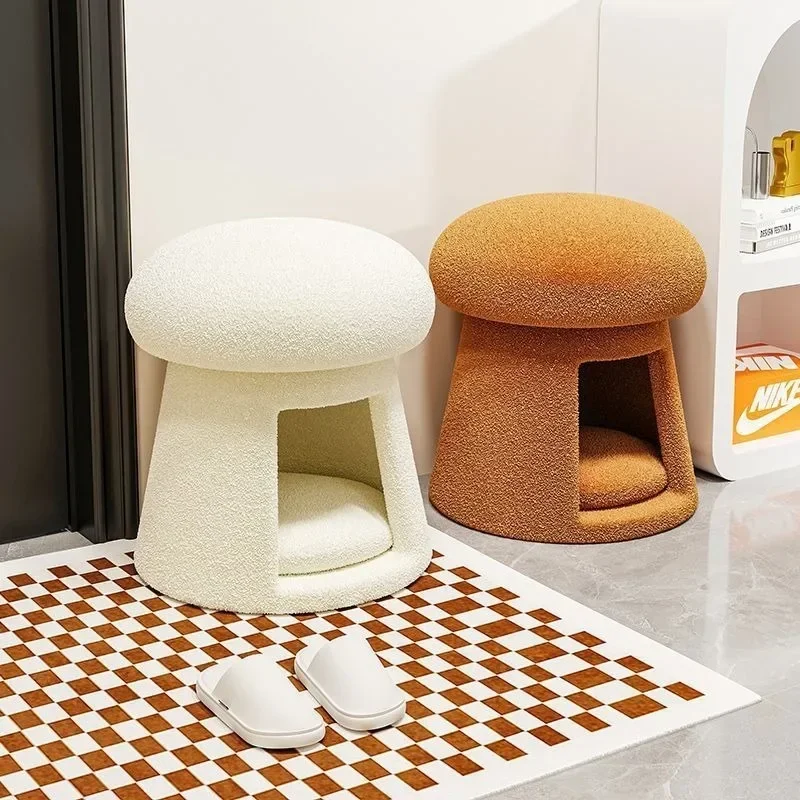 Скандинавская гостиная с кошачьим гнездом для домашних животных табурет