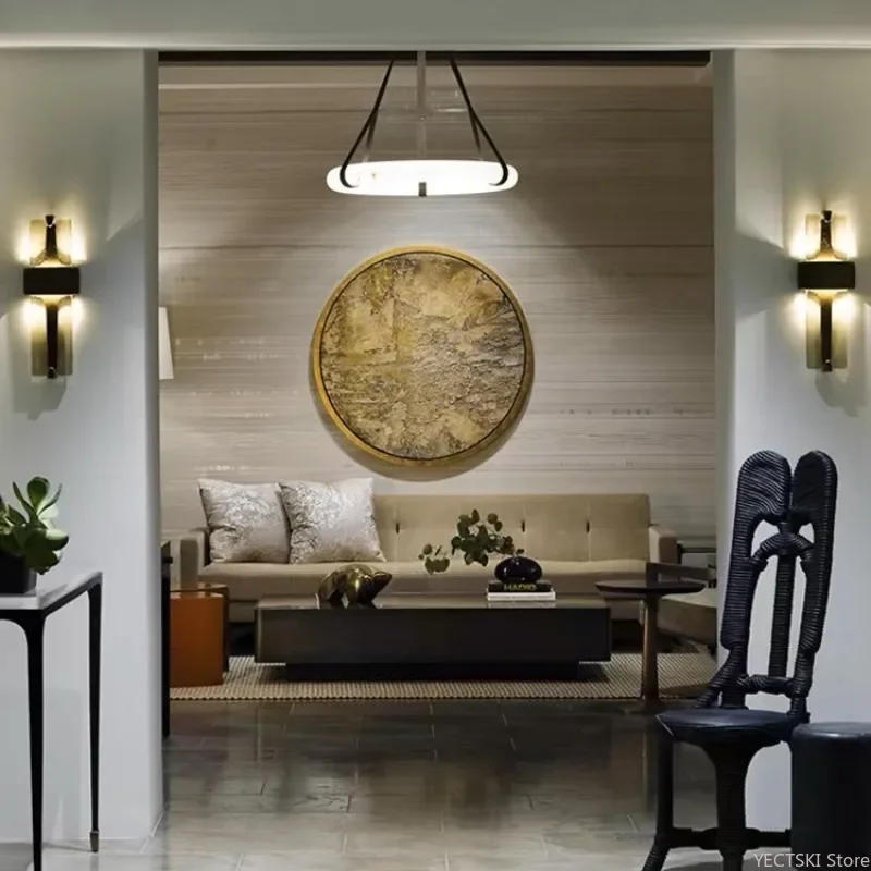 GHJUYIOL Ретро роскошный медный настенный светильник средневековое искусство