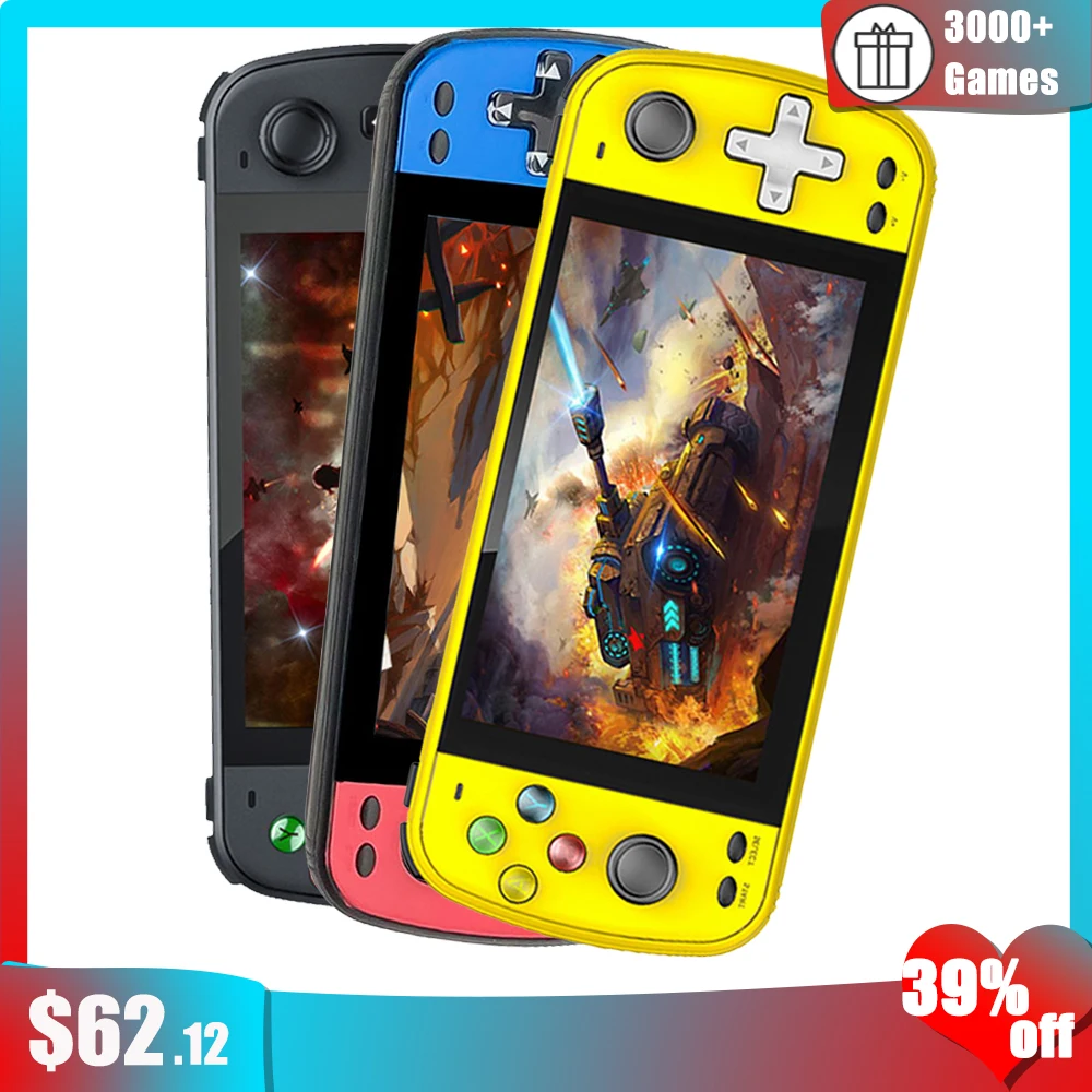 

New 5.1/7 Inch Retro Video Game Console Protable Mini Handheld Gaming Consoles Built-In 3000+ Games with Tetris Gifts for Boys