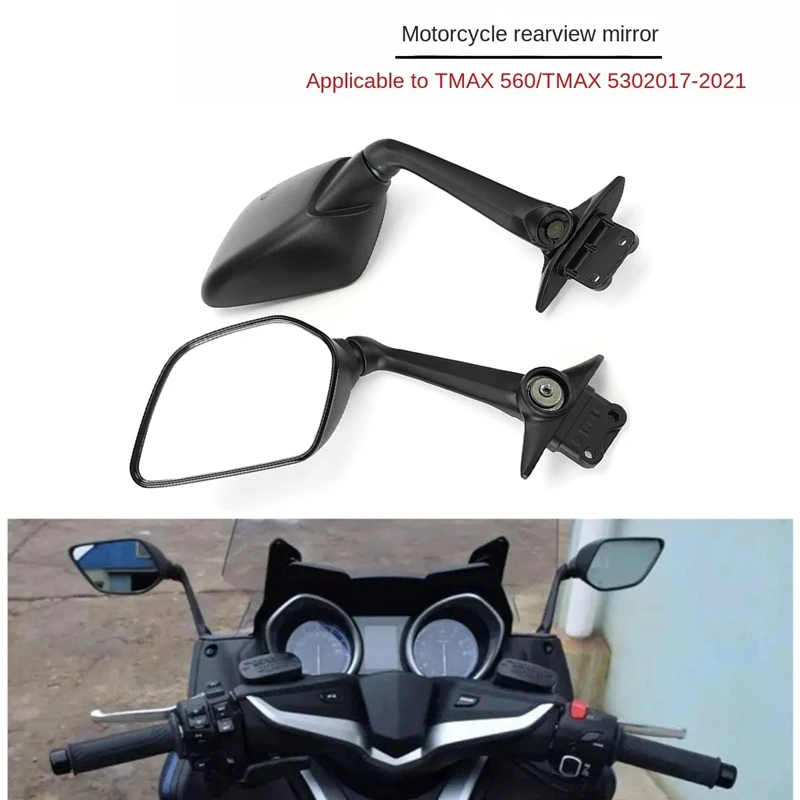 

Боковые зеркала заднего вида для мотоцикла, подходят для Yamaha TMAX 530 TMAX530 2017 - 2021 SX/DX TMAX560 2018-2020