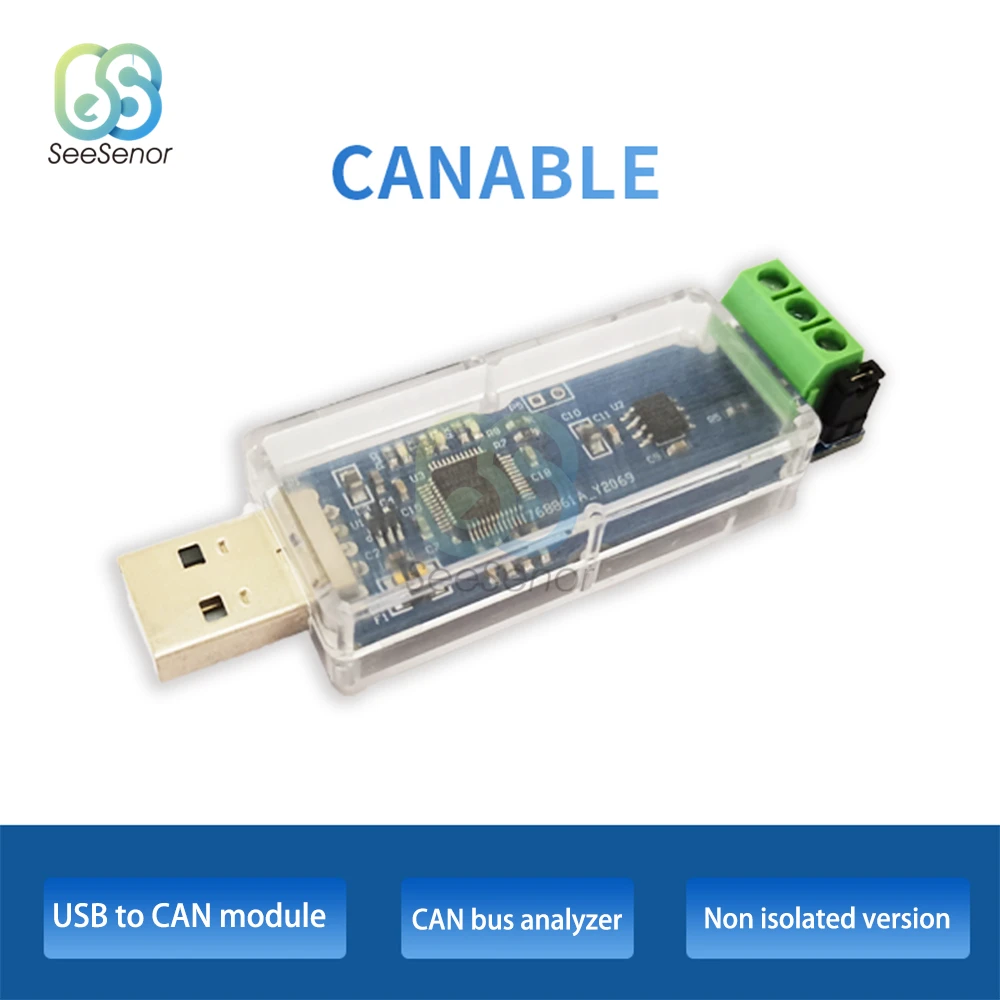 

Модуль преобразования CANable USB в CAN Адаптер отладки CAN Анализатор шины CAN Помощник отладки Изолированная/неизолированная версия