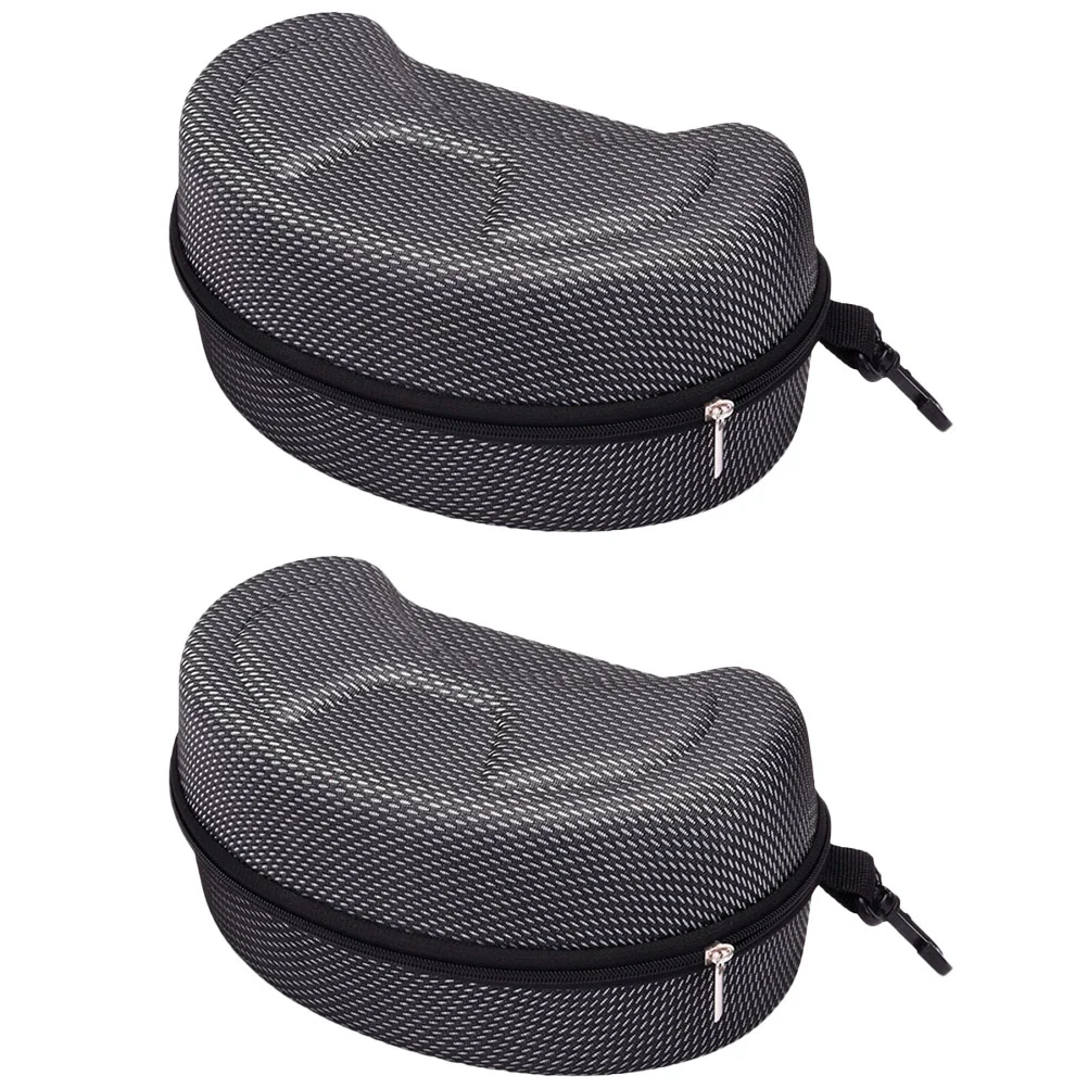 

2 Pcs Glasses Case Cycling Motorcycle Sunglasses Large Ski Zipper Eva Travel Xl Suitcase