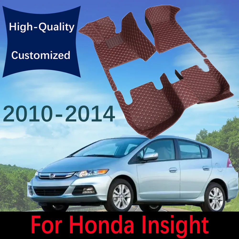 

Custom Leather Car Floor Mats For Honda Lnsight 2010 2011 2012 2013 2014 Automobile Carpet Rugs Foot Pads Accessories