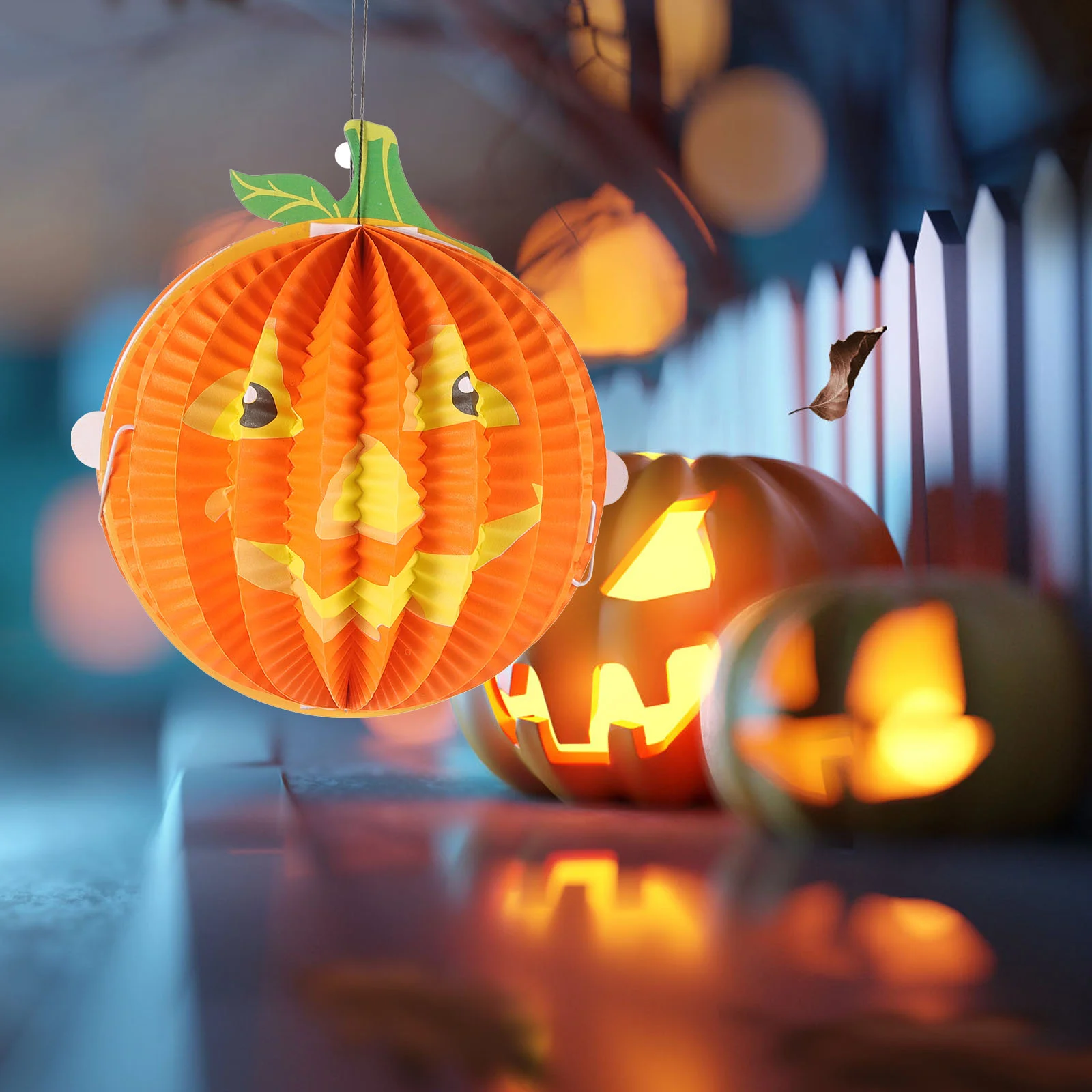 

3 Pcs Halloween Paper Lantern Ghost Decor Party Decorative Supplies Pendant Pumpkin Lanterns