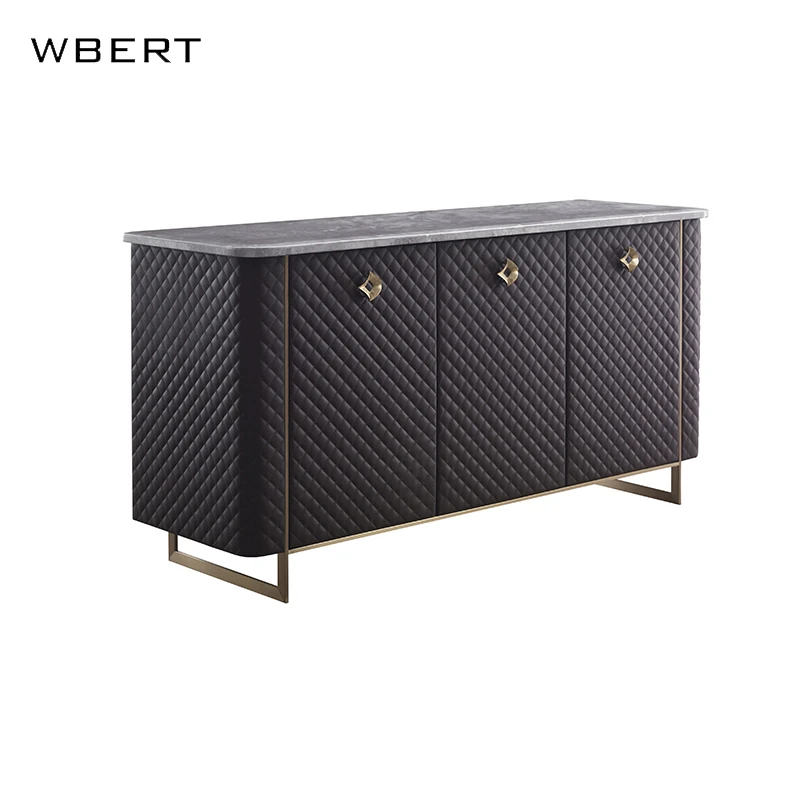 Wbert итальянский стиль роскошный буфет обеденный шкаф кожаный декоративный вход