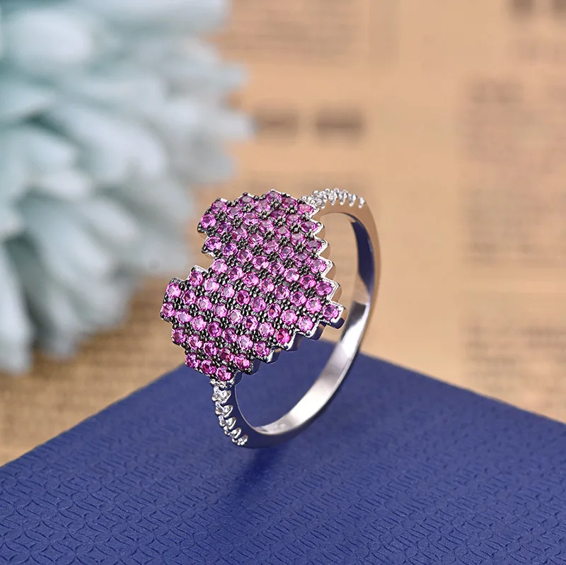 

Heart-Shaped Love Heart-Shaped Ring Female Personality Finger Ring Female