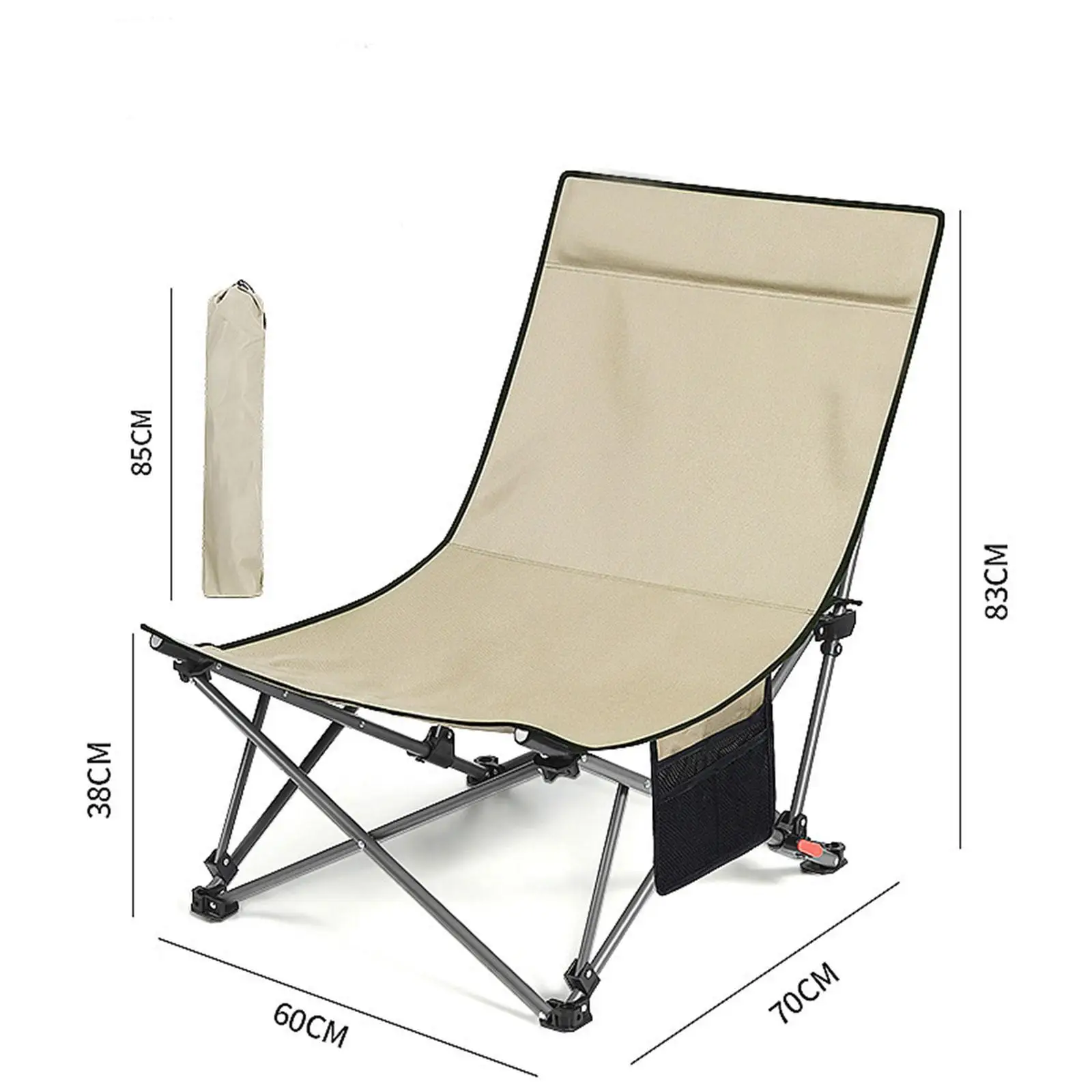 Складной стул Стул для кемпинга Регулируемый сверхмощный простой с компактной