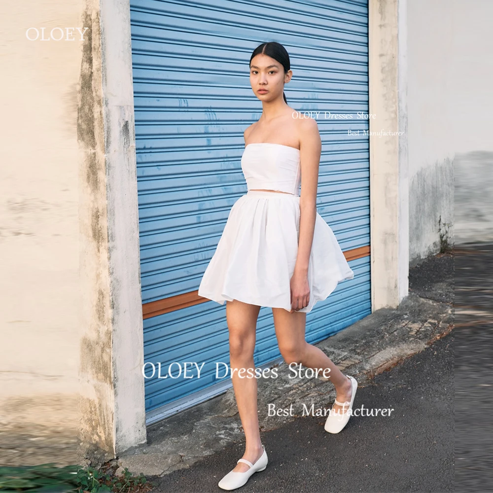 OLOEY 2 шт. короткие простые свадебные мини-платья Корейская летняя юбка для