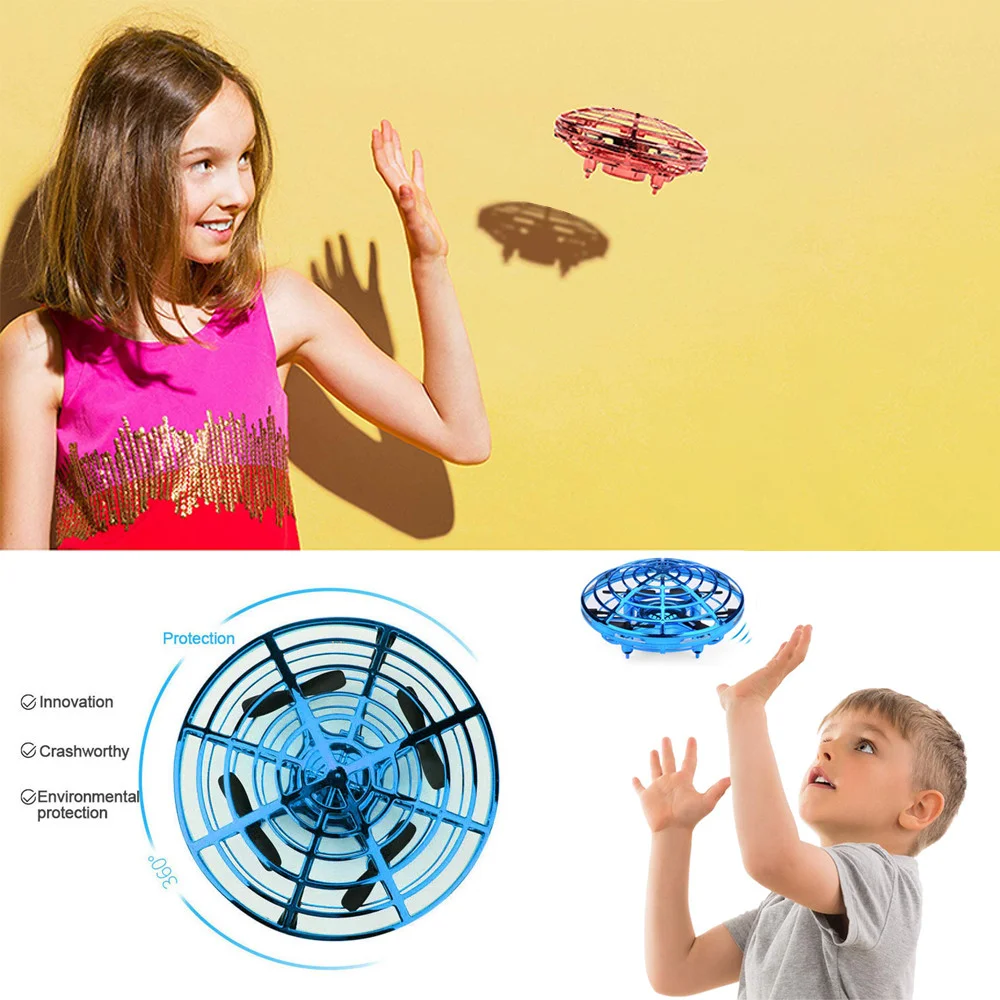 

Colorful Anti-collision Flying Helicopter Magic Hand UFO Ball Aircraft Sensing Mini Induction Drone Kids Electric Electronic Toy