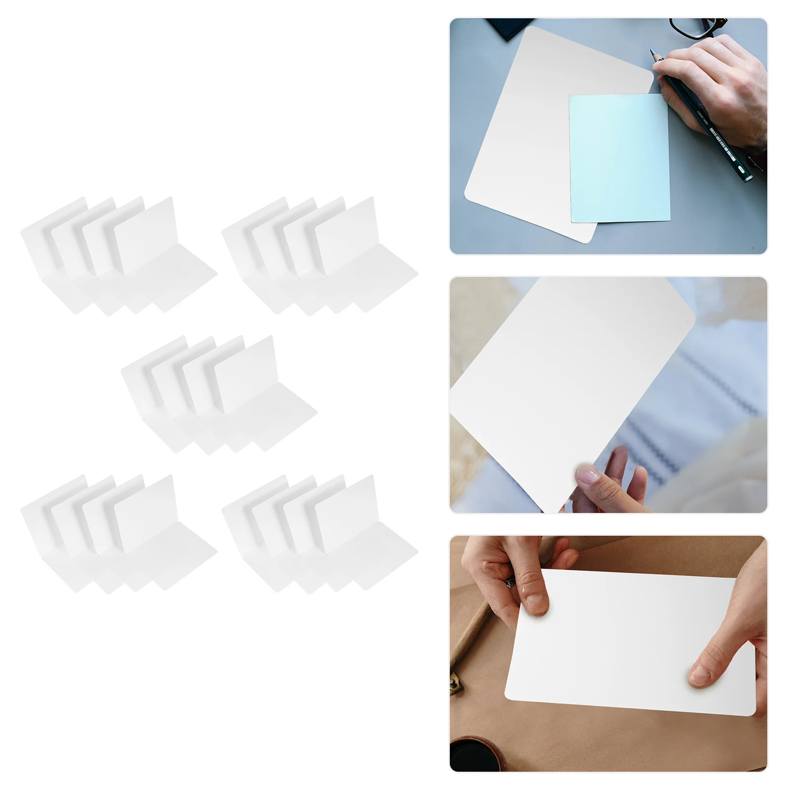 

20pcs Vintage Blank Paper Cards Multi-use Message Cards Note Blank Card Paintable Greeting Card