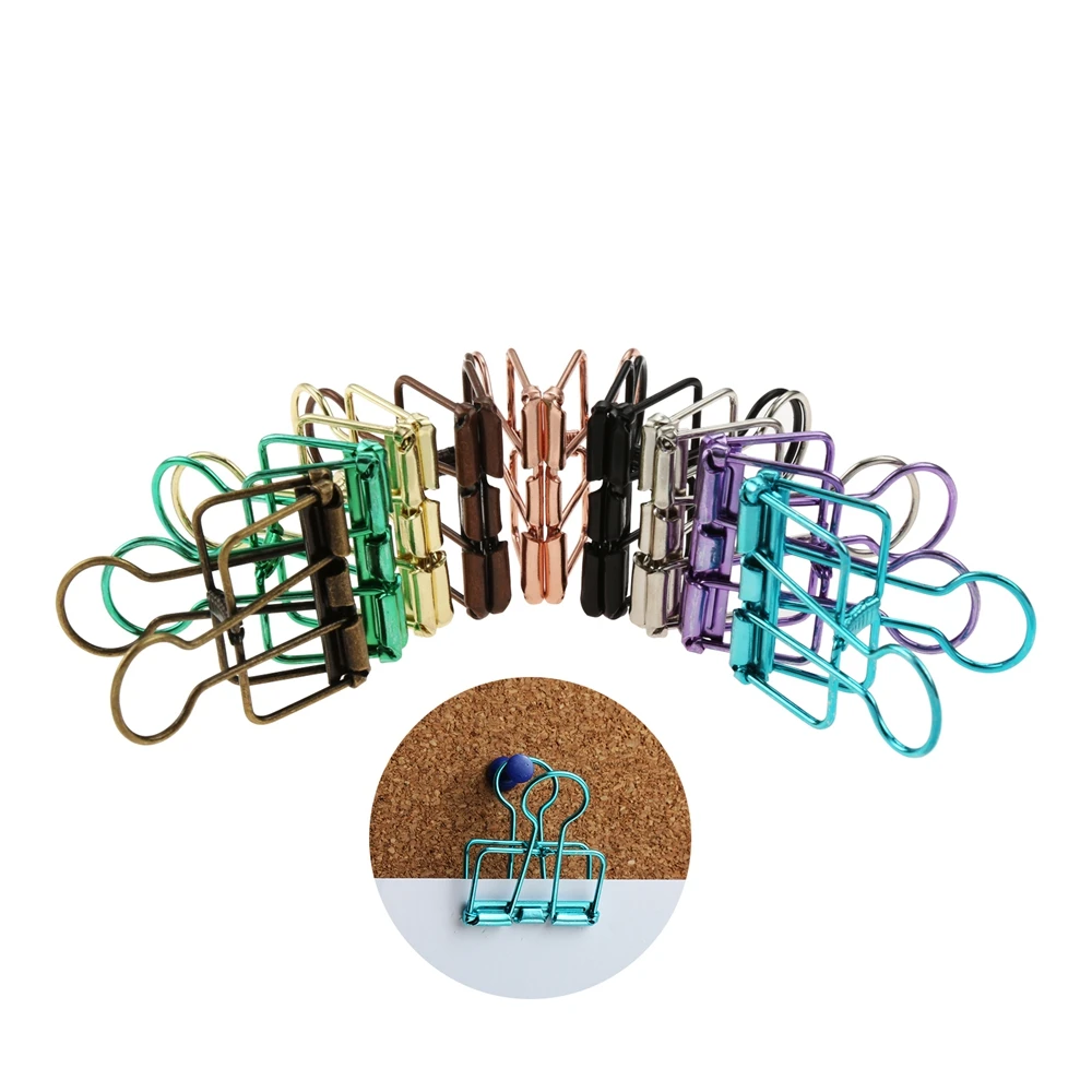 

5pcs Binder Clips Notes Letter Paper Clip Clamp Metal 4*3.5cm School Office Student Stationery Supplies