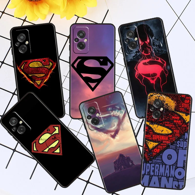 

Super logo Man Phone Case For Xiaomi Redmi K60E K60 K50G K50 K40S K40 K20 S2 6A 6 5A 5 Pro Ultra Black Soft Cover