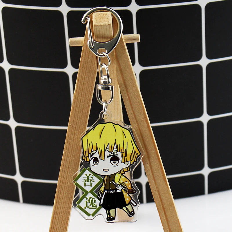 Металлический брелок для ключей в стиле аниме Demon Slayer: Kimetsu no Yaiba Tanjiro Nezuko Agatsuma Zenitsu