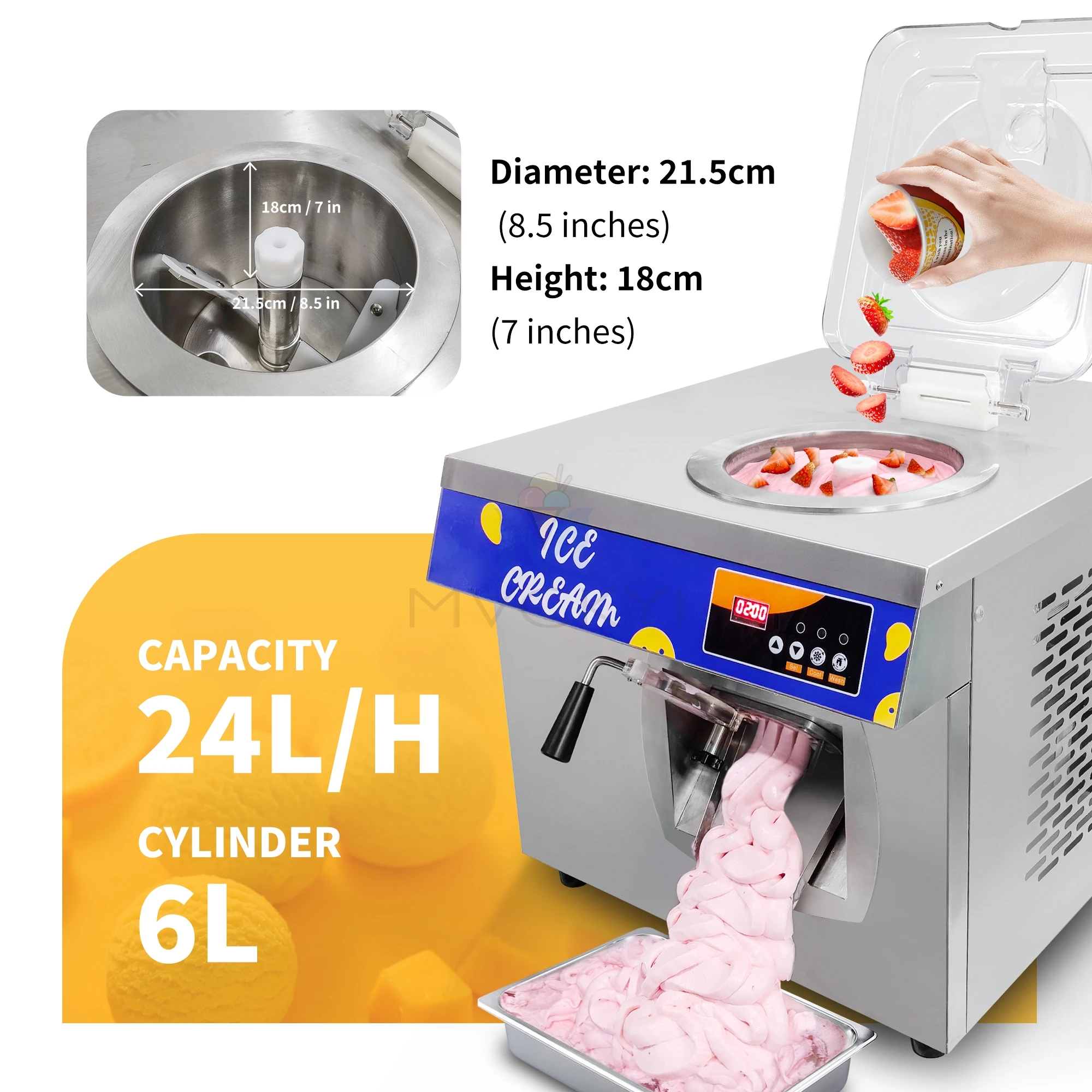 Морозильная камера Mvckyi 24 л/ч для небольших магазинов 3 в 1 машина приготовления