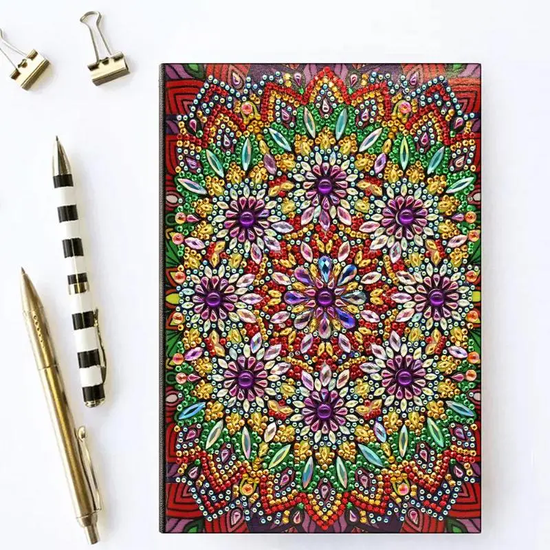 

DIY Special Shaped Diamond Painting Notebook Mandala Resin Partial Drilling Especially Personality 50 Pages A5 Creative Crafts