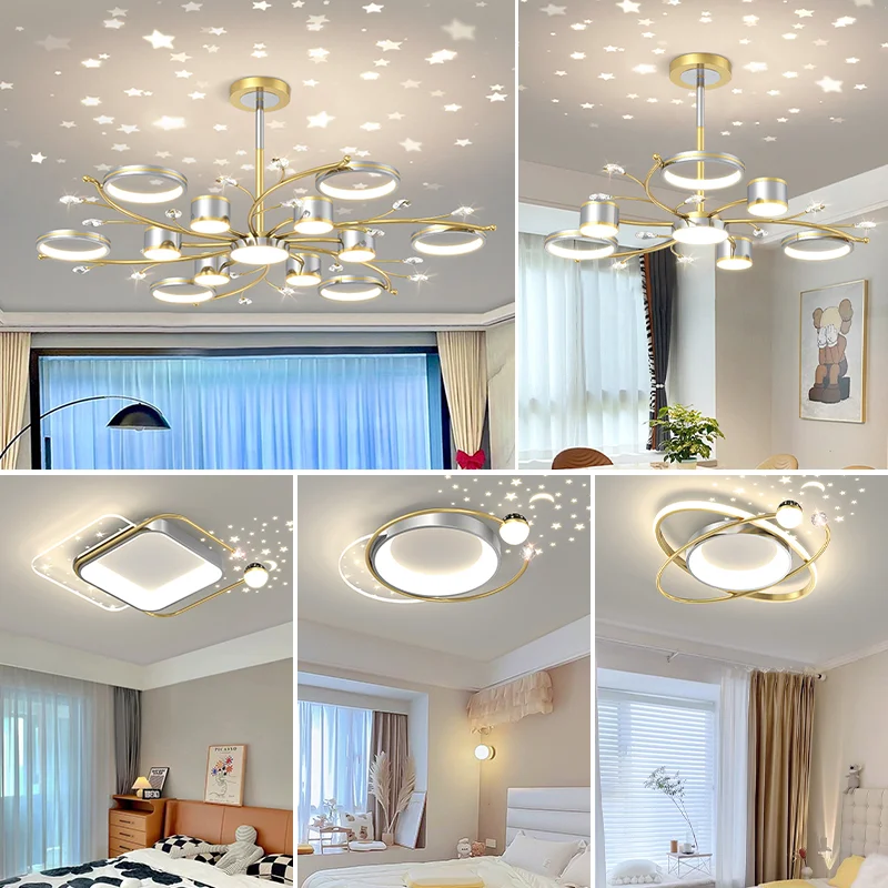 

Подвесные светильники, проекционная лампа со звездами, подходит для гостиной, спальни, офиса, кофейни, квартиры, виллы и салона