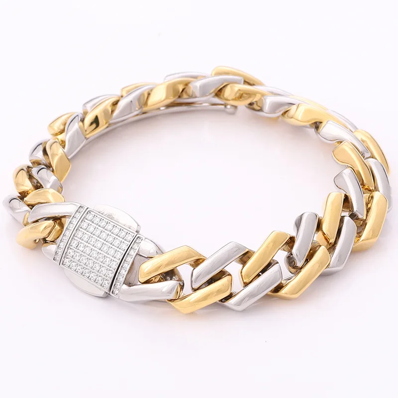 

2023 Fashion 12MM Chunky Cuban Anklet Bracelet For Women Gold Silver Color Rhombus Cuban Link Chain Anklets Summer Beach Jewelry