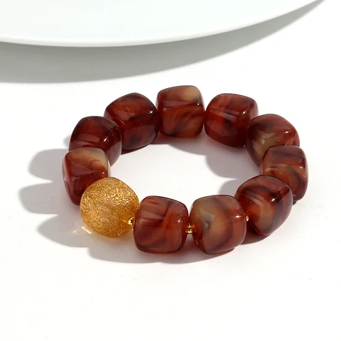 Fishsheep Эластичные акриловые браслеты для женщин