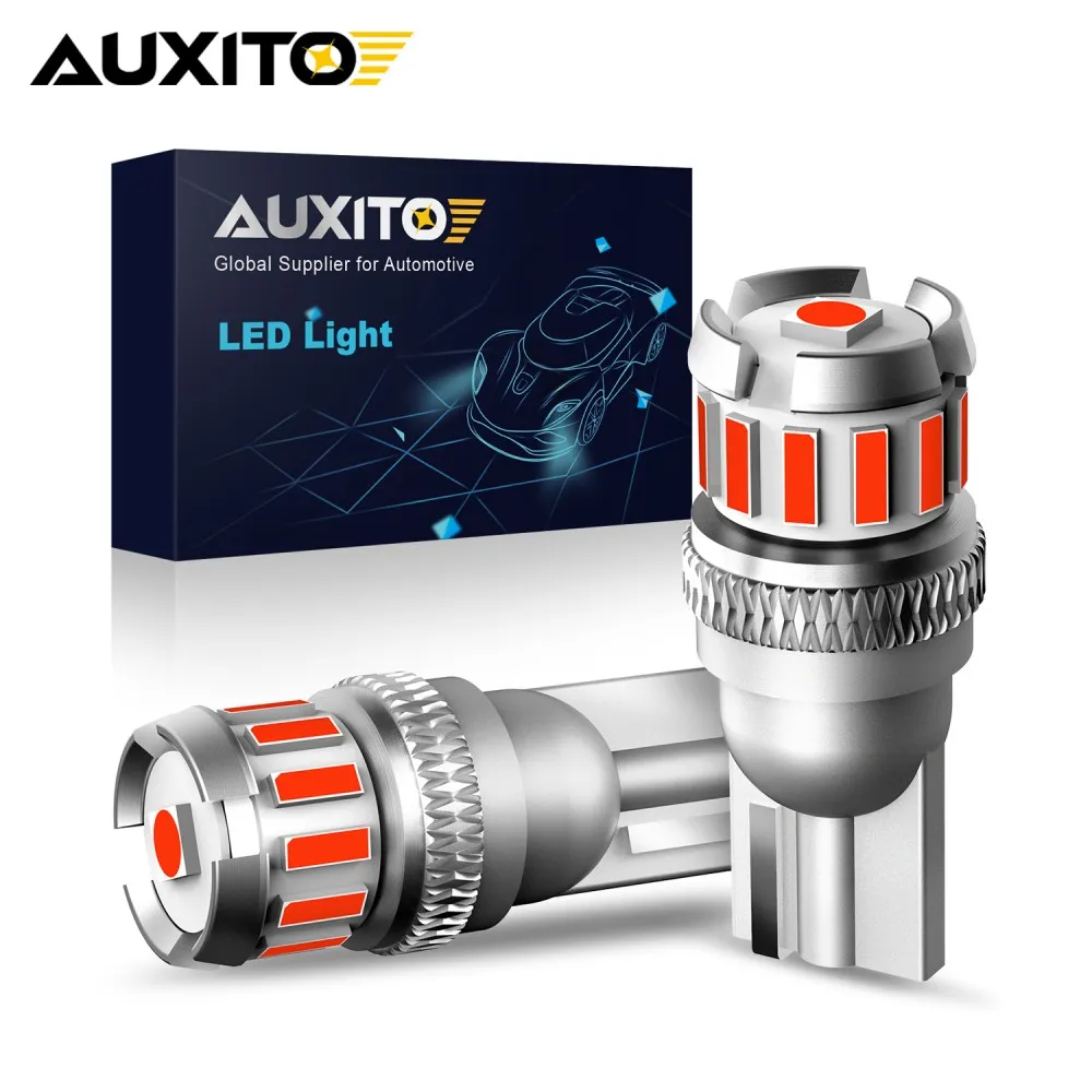 AUXITO 2 шт. W5W T10 светодиодные лампы красные Canbus 194 168 светодиодный прожектор желтый