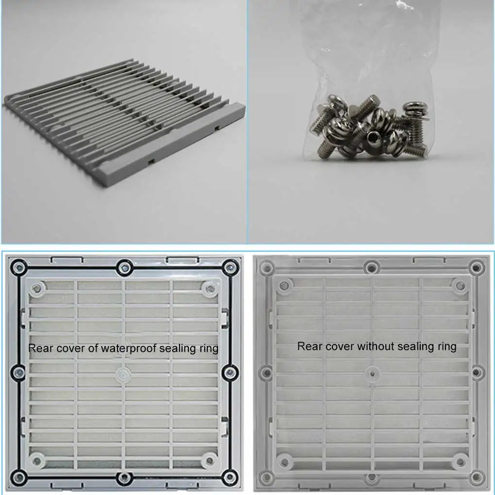 

Ventilation Shutter Household Dust-proof Filter Screen Replacement Sidewall Air Vent Duct Cover Panel Grille Type 1