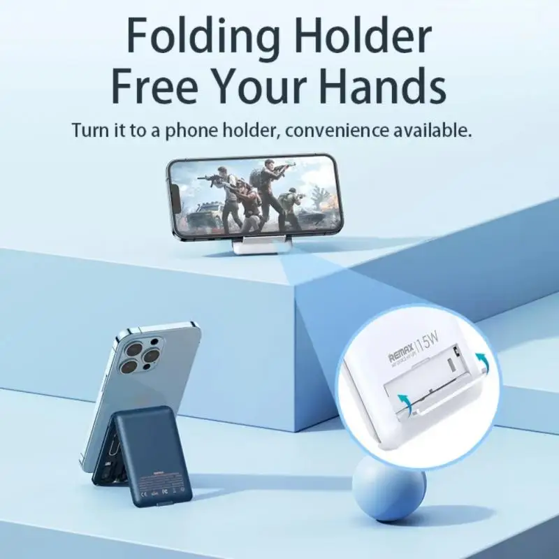 

Creative Wireless Charging Type C Charger Cell Phone Holder Type C Charge Cable Set Data Cable Storage Box For Phone Portable