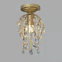 pendant lamp european style crystal ceiling small chandelier modern minimalist mini porch aisle corridor restaurant light