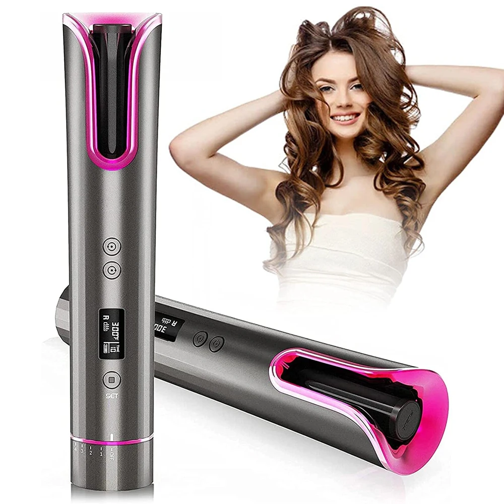 Wand Auto Shut-off  Lcd Display Hair Curler Hair Care Home S