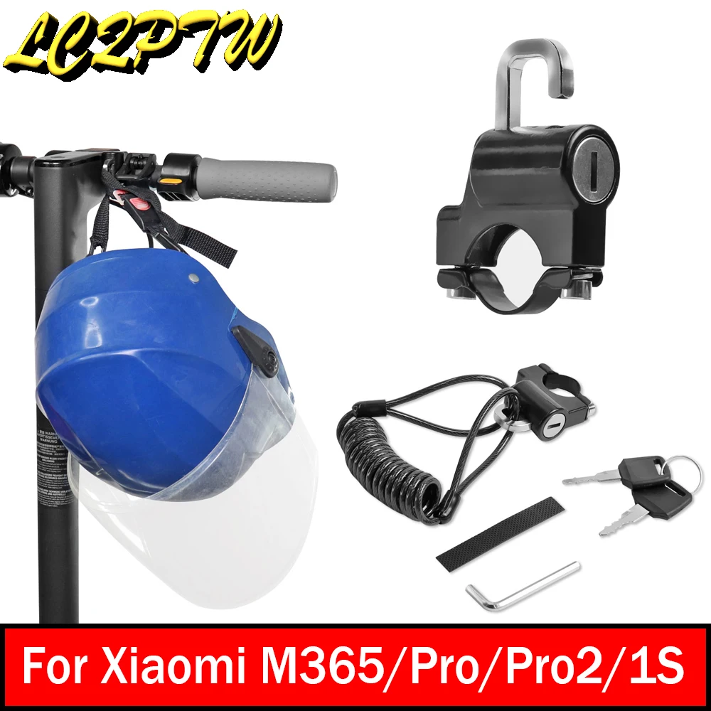 

Helmet Lock Anti-Theft Electric Scooter Helmet Security Locks with 2 Keys+Installation Tool for Xiaomi Mi3 M365 Pro Pro2 1s Part