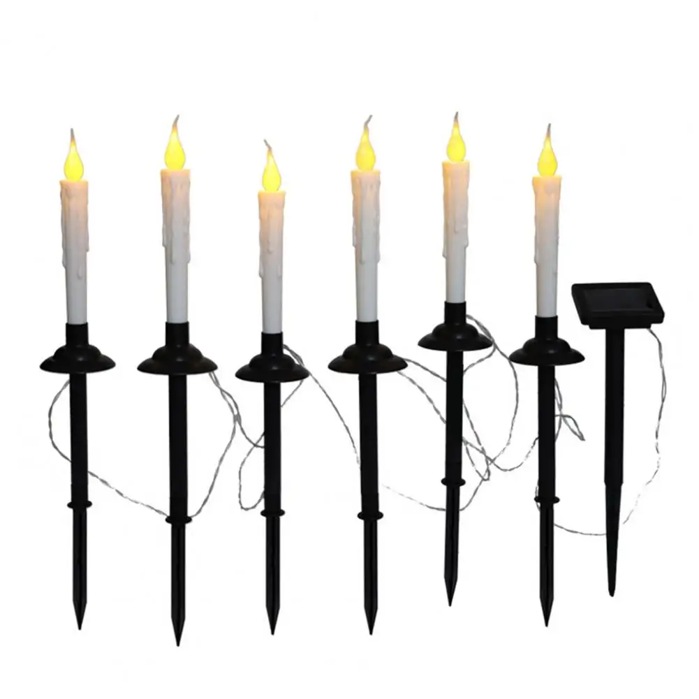 

1 Набор, полезная многоразовая искусственная свеча, лампа с датчиком, искусственная свеча с питанием от солнечной энергии, декоративная лампа