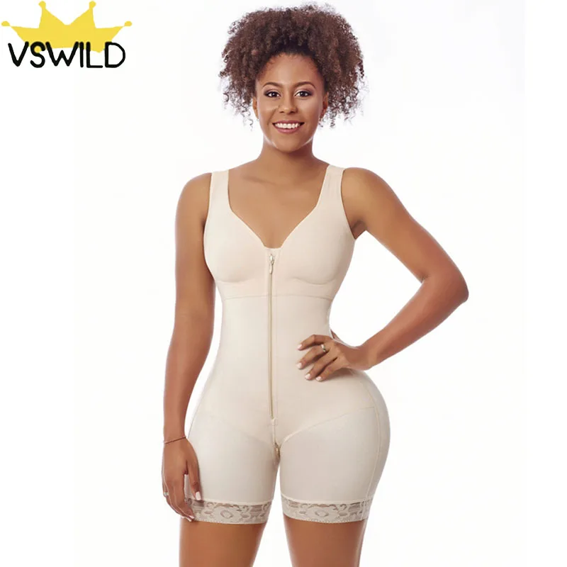 Women Zipper Butt Lifter Fajas Shapewear High Waist Bodysuit With Seamless Bodyshaper Fajas Reductoras Y Modeladoras Para Mujere