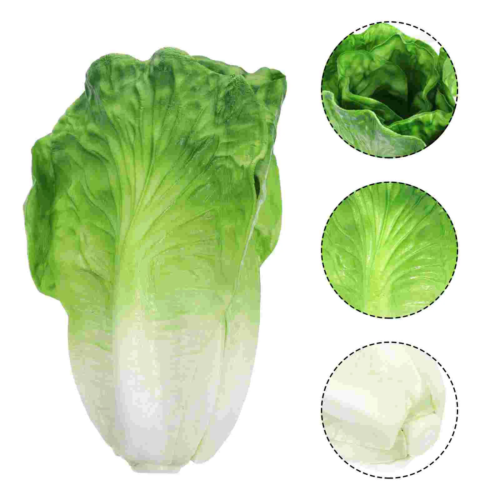 

Lettuce Vegetable Leaves Fake Artificial Lifelike Decor Simulation Pu Vegetables Cabbage Props Fruit Toy Decoration Leaf Adorn