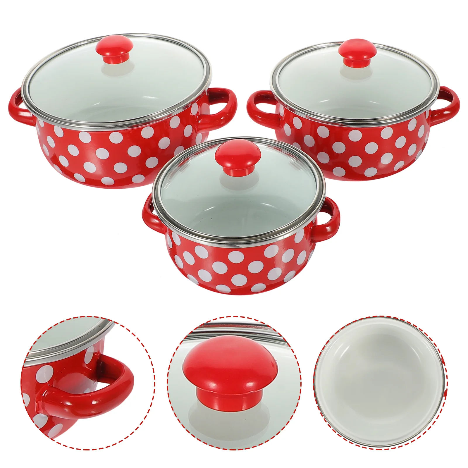 Эмалированная кастрюля с ручкой кастрюли маленькие для супа индукционная плита