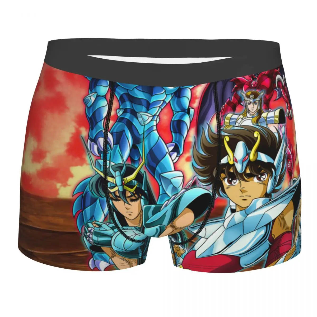 

Backrgound Man's Boxer Briefs Underpants Saint Seiya Shun Manga Highly Breathable Top Quality Sexy Shorts Gift Idea