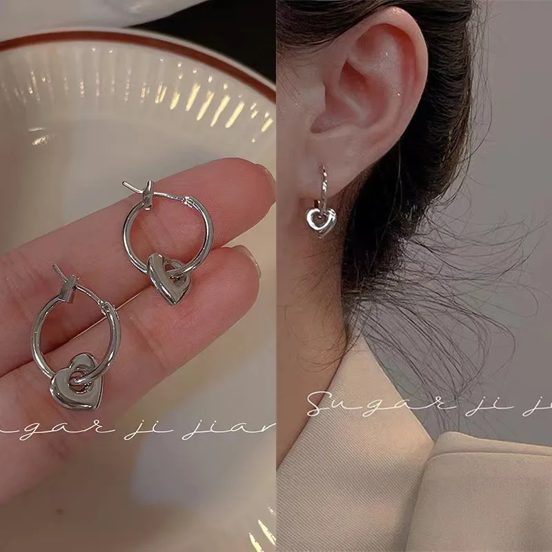 

Drop Earrings for Women Silver Needle Earrings Designer Heart Earrings Simple Style Accessories Wholesale Earrings Trendy 2020