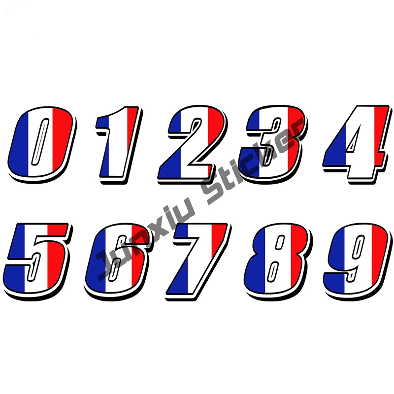 

Номера с французским флагом, наклейка на автомобиль, Номера для гонок, Виниловая наклейка с французским флагом, наклейка для мотокросса, вез...