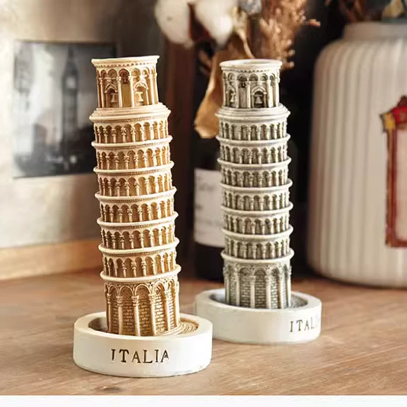 

15cm Leaning Tower of Pisa figure doll hard resin decoration Torre di Pisa doll