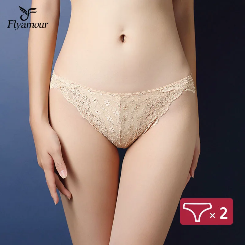 

2pcs Sexy Lace Panties for Women See Theorugh Briefs Hollow Out Breathable Underwear Floral Ruffle Lingerie Low Waist Underpant