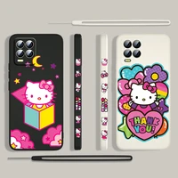 cute anime hellokitty girl for oppo realme 50i 50a 9i 8i 6 pro find x3 lite neo gt master a9 a5 liquid left rope phone case capa