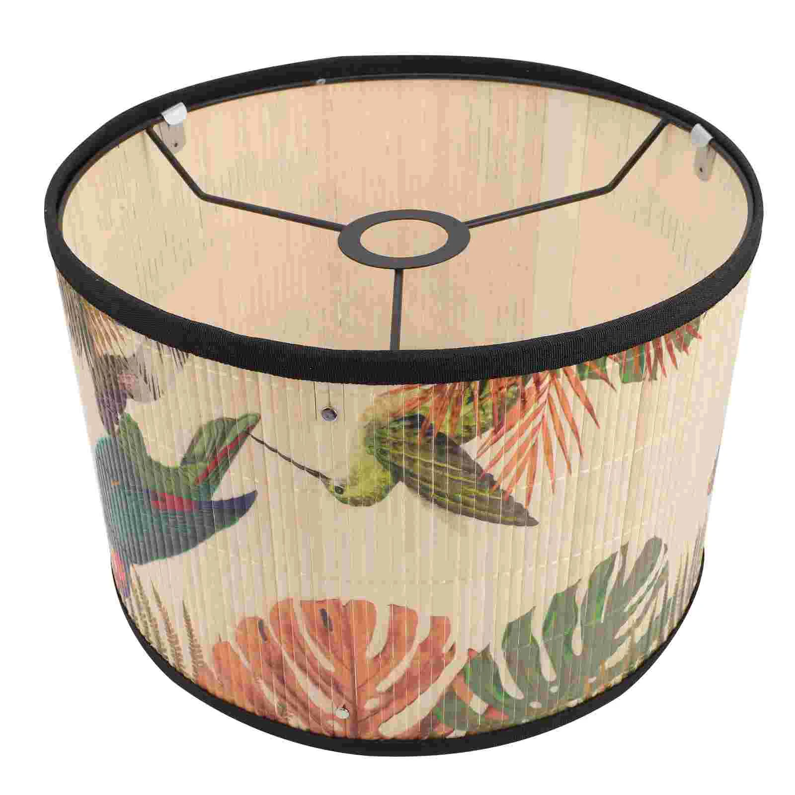 Винтажный бамбуковый абажур подвесной светильник потолочная защита украшение