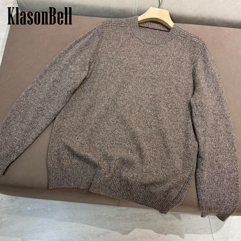 11 25 KlasonBell мужской высококачественный шерстяной трикотаж жаккардовый свитер с
